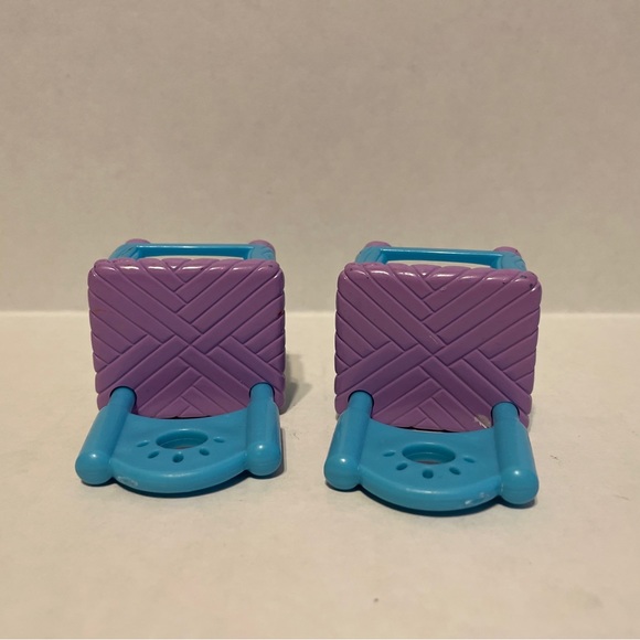 DORA THE EXPLORER Talking Dollhouse BLUE CHAIRS for DINING KITCHEN TABLE 04 - Picture 6 of 7